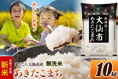 米 あきたこまち【無洗米】米どころ秋田県大仙市産 令和7年産 精米 10kg（5kg×2袋）