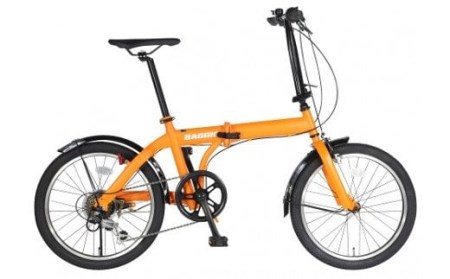BAGGIO　防災対応20型６スピードノンパンク折りたたみ自転車　色：オレンジ｜ 自転車 防災対応 ノンパンク 折りたたみ 折りたたみ自転車 マウンテンバイク サイクリング 通勤 通学 おしゃれ ※沖