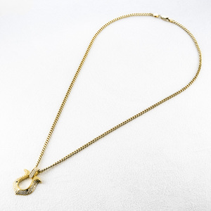 18金 ペンダントトップ メンズ 馬蹄 ネックレス ダイヤモンド 0.53ct ゴールド 18k ネックレス 大きめ 蹄鉄 バテイ ホースシュー イエローゴールドK18 190911100ym-ｇ S