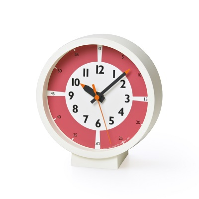 
fun pun clock with color! for table / レッド （YD18-05 RE）Lemnos レムノス 時計 [№5616-0473]
