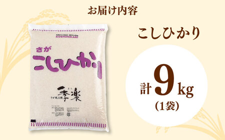 【佐賀県産米】令和5年産 上場産こしひかり 約9kg / お米 精米 ブランド米 ふるさと納税米 / 佐賀県 / さが風土館季楽 [41AABE053]
