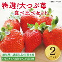 【ふるさと納税】【先行予約】完熟苺 食べ比べセット 2パック【茨城県共通返礼品：石岡市】│ 完熟 いちご イチゴ いばらキッス 紅ほっぺ すず とちおとめ（BH003）