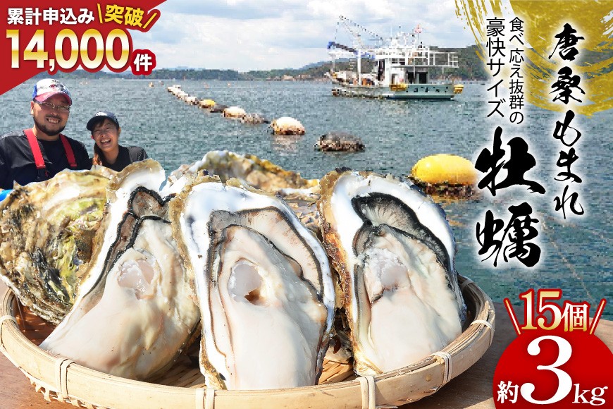 
            【期間限定発送】テレビで紹介！累計申込み14,000件突破！唐桑もまれ牡蠣 15個 約3kg [戸羽平 宮城県 気仙沼市 20563890] 牡蠣 かき カキ もまれかき 殻付き牡蠣
          