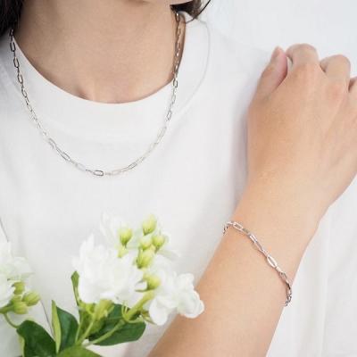 ふるさと納税 甲府市 K18/WGコーティング　チェーンネックレス&ブレスレット P3150/P3041 |  | 02