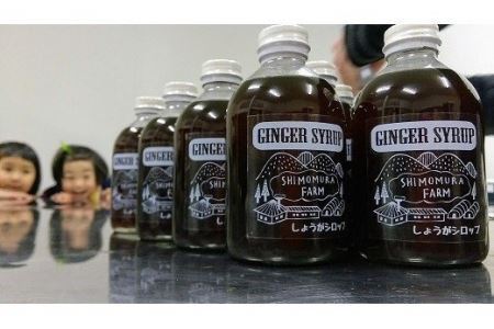 【農家手作り】中土佐町産　しょうがシロップ２本セット（活用レシピ付き）
