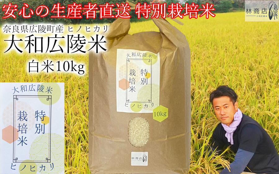 
                  《新米》【令和7年度産】特別栽培米　奈良県広陵町産ヒノヒカリ　白米10kg /// ひのひかり ヒノヒカリ ブランド米 白米 ご飯 お米 大和米 おにぎり おむすび 安心 安全 美味しい 人気 直送 奈良県 広陵町
                