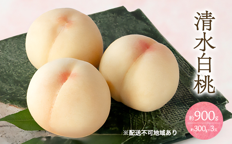 桃 2027年 先行予約 清水 白桃 3玉 合計約900g （1玉約300g） もも モモ 岡山 国産 フルーツ 果物 ギフト 桃茂実苑