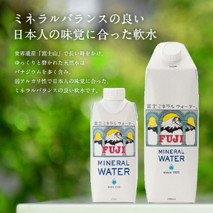 富士ミネラルウォーター 紙パック １L×12本 防災 備蓄 ストック 防災グッズ 保存 非常用