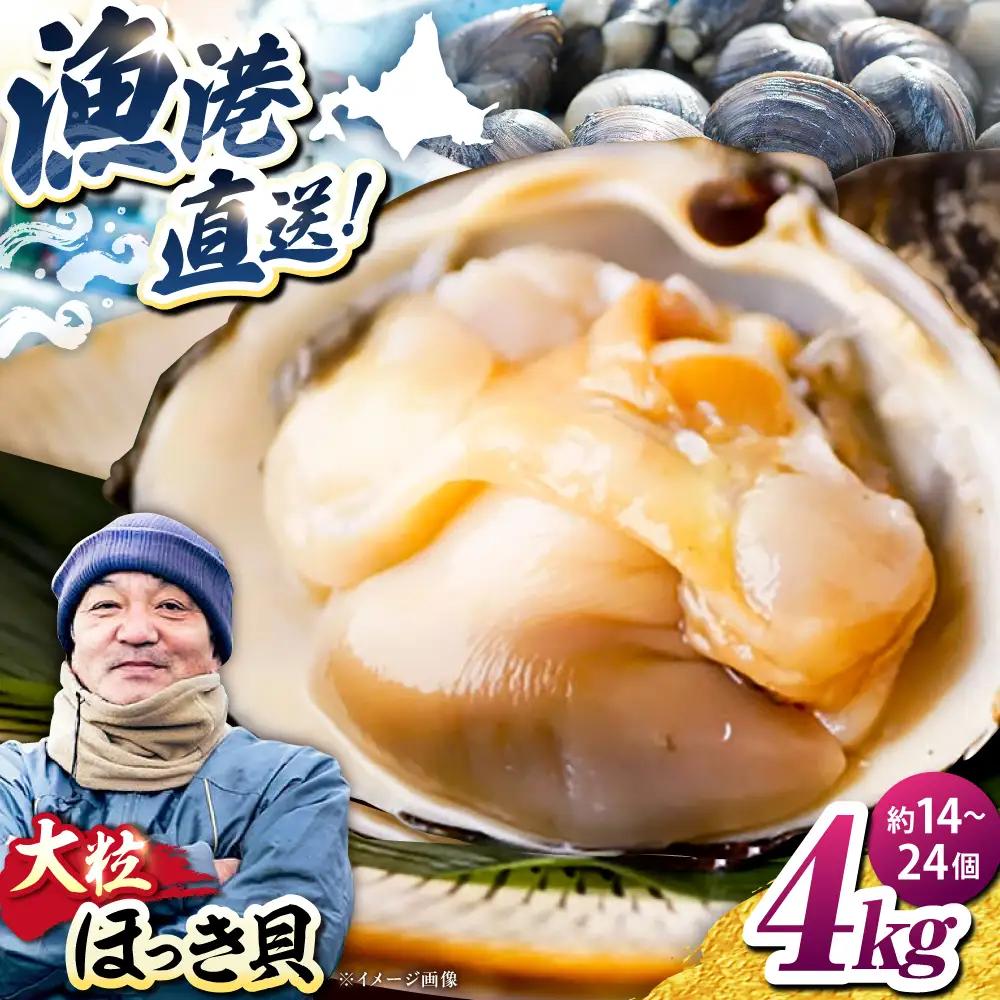 【2026年7月中旬以降順次発送再開】活ほっき貝 4kg 約14〜24個【鵡川漁業協同組合】ホッキ 冷蔵発送 [AXAL006]