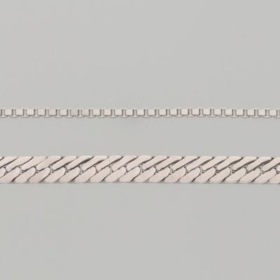 ふるさと納税 甲府市 SV925ボリュームフラット54cmベネチアン47cm2点チェーンネックレスGSET-8002 |  | 01