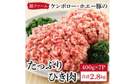 
色々なお料理に!ケンボロー・ホエー豚のひき肉2.8kg＜CT-017＞【1396948】

