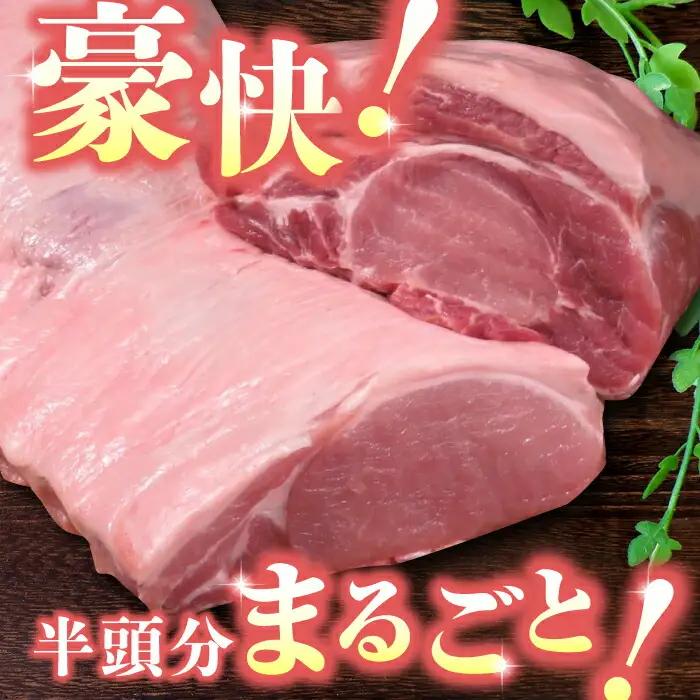 豚帝 リブロース＆豚ロースブロック(半頭分)約5kg 豚肉ブロックZCP009