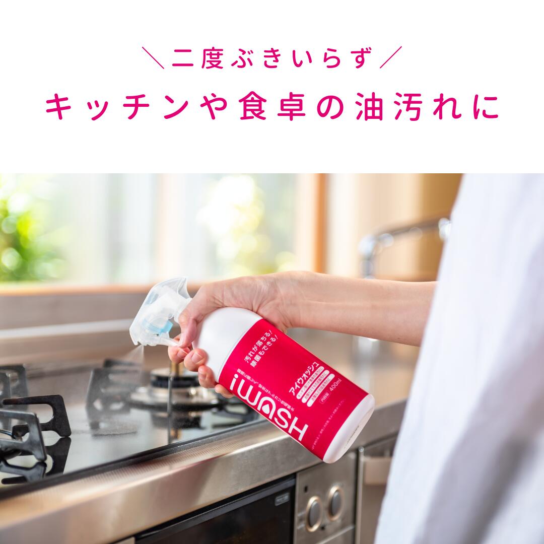 iWASH（アイウォッシュ）400mLスプレー  雑貨 日用品 油脂洗浄効果 
