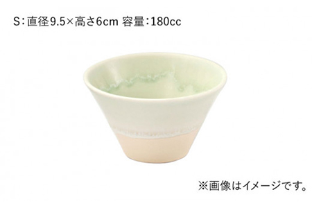 【美濃焼】パステルジュレ グリーン＆クリーム S/M/L 3個セット【伸光窯】 食器 ボウル 鉢 どんぶり 丼 丼ぶり 麺鉢 サラダボウル ラーメンどんぶり デザート うどん 麺 食器セット セット 