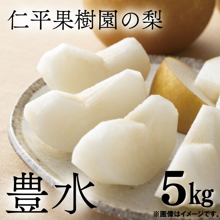 【ふるさと納税】★先行予約★ 【2026年8月発送】仁平果樹園の梨 「豊水」5kg (8個～14個) (8月下旬より順次配送) | 果物旬 果物 新鮮 フルーツ ギフト 梨 ナシ 益子町産梨 甘い あまい 糖度11.5以上 糖度保証 果汁 果肉 栃木県 益子町 (DB002)