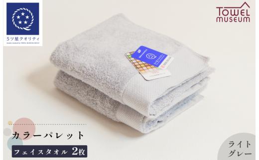 カラーパレット　フェイスタオル2枚セット（ライトグレー） [I001720FT2LGY]