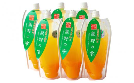 ＜予約受付＞ 天然果汁100％ みかんジュース 熊野の雫（不知火） ※2026年4月より発送予定 500ml×6 / ジュース 不知火 しらぬい デコポン 果汁100％ ストレート パウチ入 柑橘 和