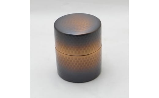 純銅赤銅仕上げ鎚目茶筒 FC016124