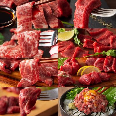 ふるさと納税 上天草市 【熊本特産】特選馬刺し8種(メン・大トロ・中トロ・ヒレ・ロース・ランプ・上赤身・ネギトロ)上天草市