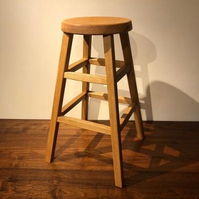 ふるさと納税 宗像市 四方転びのハイスツール　/　丸椅子　キッチンスツール　カウンタースツール　無垢材　_HA0717
