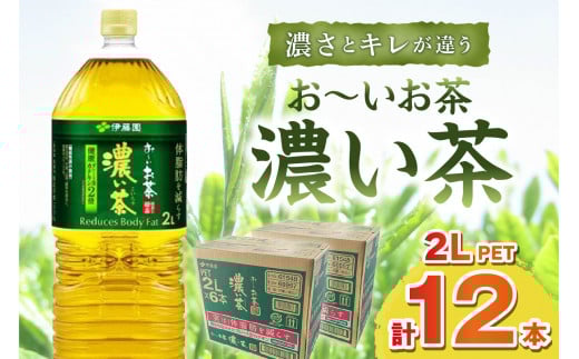 お～いお茶 濃い茶ＰＥＴ ２Ｌ ６本入り×２ケース 計１２本 伊藤園 お茶 ペットボトル セット ドリンク 飲料 備蓄 伊藤園 濃い茶 新生活 応援 準備【114_1712】