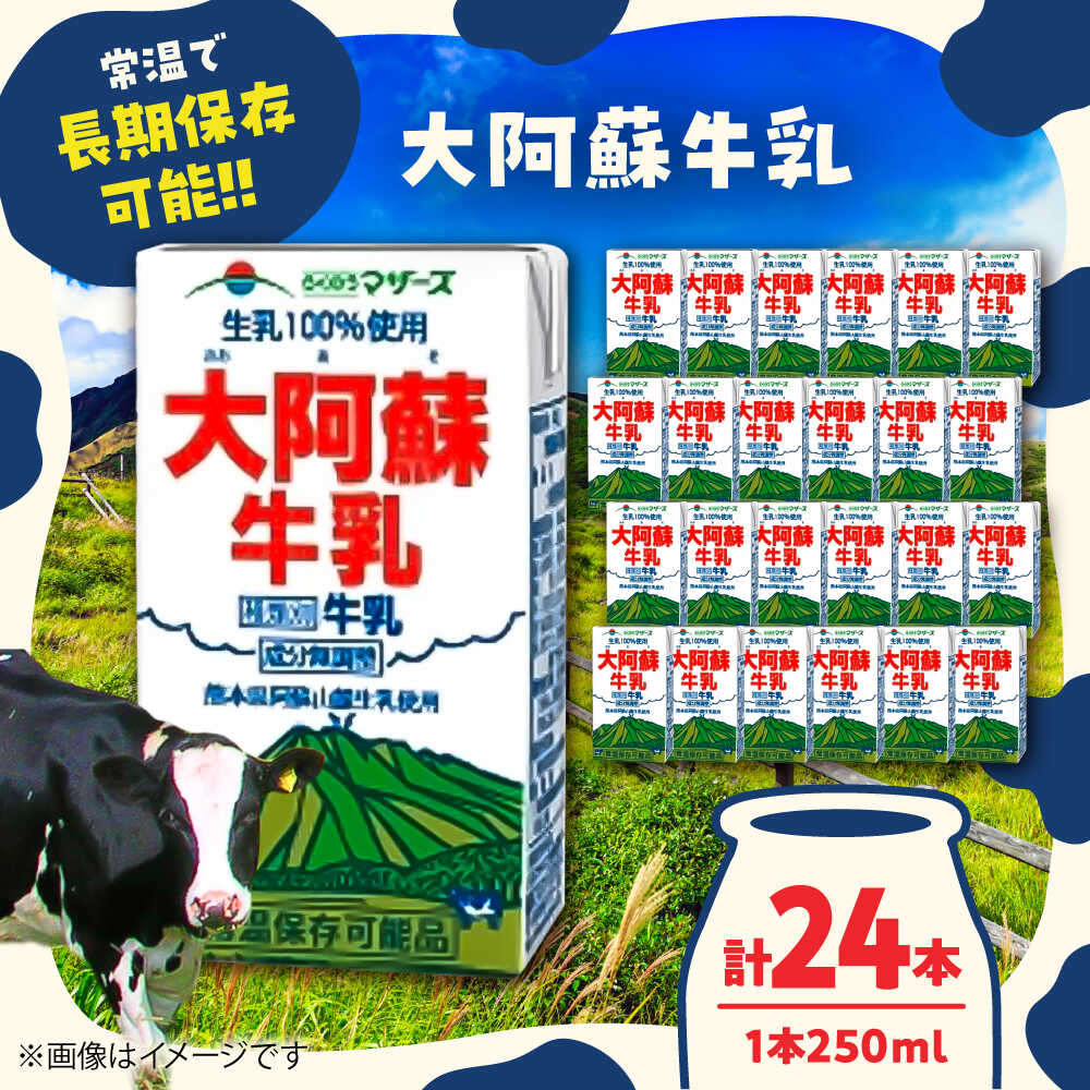 【ふるさと納税】大阿蘇 牛乳 250ml×24本入 1ケース 成分無調整【一般社団法人クラッシーノこうし】[AYAB021] 牛乳 ミルク 成分 無調整 大阿蘇牛乳 阿蘇 ロングライフ 長期保存 配送無料 常温保存