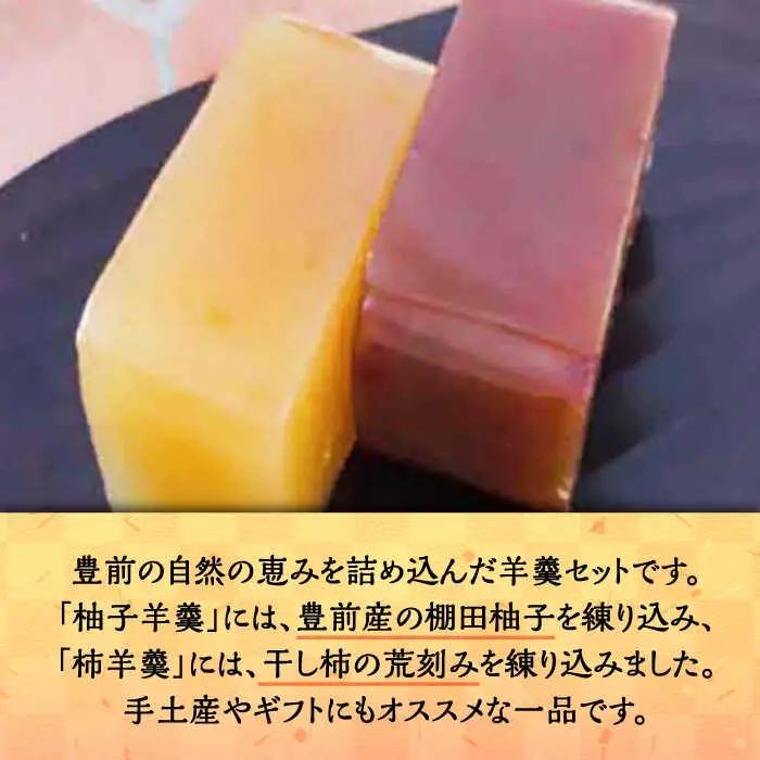 【全12回定期便】【進物箱】柚子羊羹&柿羊羹 2本入り[VBU028]ギフト 贈り物 和菓子 饅