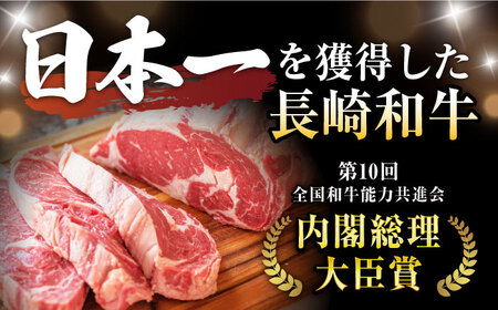 【6回定期便】 長崎和牛 A5 ステーキざんまいコース 総計2.5kg / モモ リブロース イチボ サーロイン ランプ ヒレ / 肉 牛肉 ステーキ 焼肉 / 諫早市 / 野中精肉店 [AHCW08