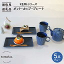 【ふるさと納税】【波佐見焼】ポット ・ カップ ・ プレート 5点セット ブルー 食器 皿 【陶芸ゆたか】 [VA96]