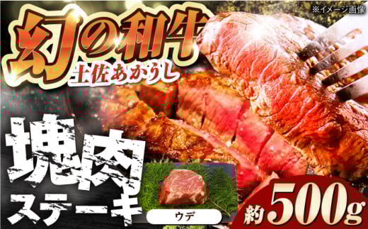 土佐あかうし 塊肉ステーキ 約500g（うで）【株式会社Dorago】 [ATAM047] 和牛 国産和牛 高知県産 高知市 お肉 牛肉 スピード発送 配送 最速 最短 すぐ届く