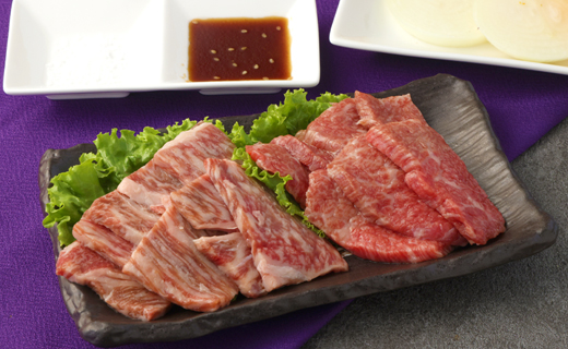 鹿児島 黒牛 焼肉 セット（ 2種 盛り ） 計約200g 徳の塩 ・ ダイヤ セット 計約230g 総計約430g 【セット】 天城町産 鹿児島育ち  黒毛和牛 和牛ロース 和牛カルビ 国産 鹿児島