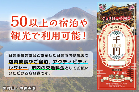 ぐるり日光感謝券【商品券3千円分】 [0206]