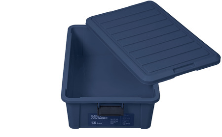 キャリーコンテナ55 ロー インディゴ(2個セット) キャンプ アウトドア 収納 宅配ボックス 頑丈 スタッキング 収納雑貨 グリーンパル【010S810】