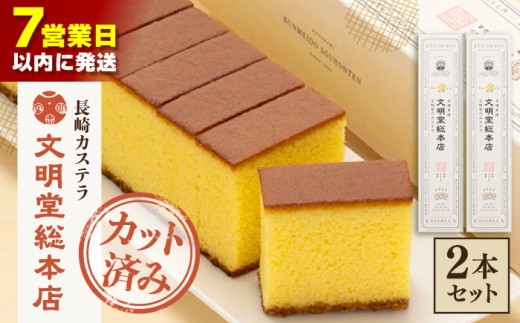 【最速発送】カステラ かすてら カステラ 長崎かすてら 長崎カステラ［1.2号］（0.6号10切入×2本入）  お菓子 スイーツ ギフト 贈り物 贈答用 送料無料 焼菓子 焼き菓子 カステラ スイーツ お菓子 甘い かすてら 長崎カステラ/ 長崎県 佐々町 菓子 卵 お菓子 スイーツ 洋菓子 ざらめ ザラメ 焼菓子 贈答 長崎 人気 和菓子【文明堂総本店】 [QAU018]