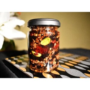 ナッツ・ドライフルーツの蜂蜜漬【峠プレミアム　玄(KURO)】(日高町)【1221242】