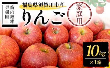 須賀川市産 リンゴ 家庭用 10kg ＜箭内厳雄果樹園＞ りんご リンゴ 林檎 デザート フルーツ 果物 くだもの F7X-0288