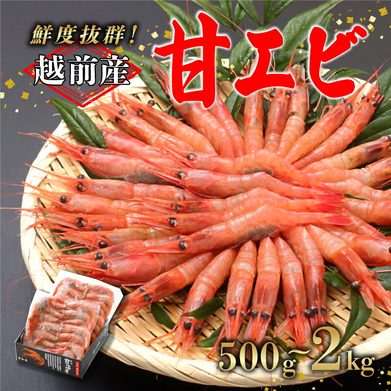 【ふるさと納税】【選べる容量！】【小分け】越前産冷凍甘えび 500g / 1.0kg / 1.5kg / 2.0kg [C-11012] / 甘えび 甘エビ えび 甘エビ 海老 海鮮 刺身 冷凍 人気 福井県鯖江市