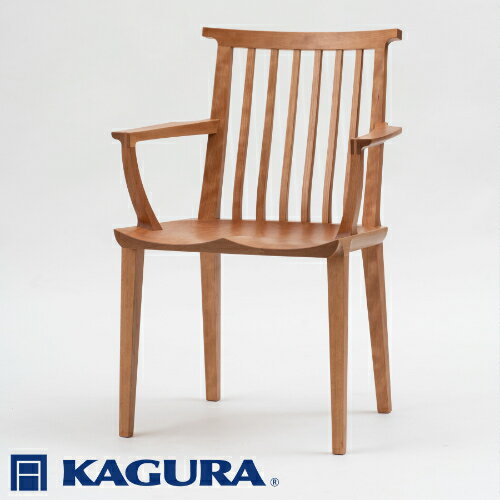 【ふるさと納税】家具蔵 KAGURA アームチェア ZEN チェリー材 家具 椅子 イス 木材 無垢材 職人 手作業 天然木 高級木材 無添加 安全 ジャパニーズモダン 高級家具 熟練 無着色 おしゃれ 天然木無垢材 温もり シンプル 洗練 送料無料 【（株）アイダ】 【ho0948】