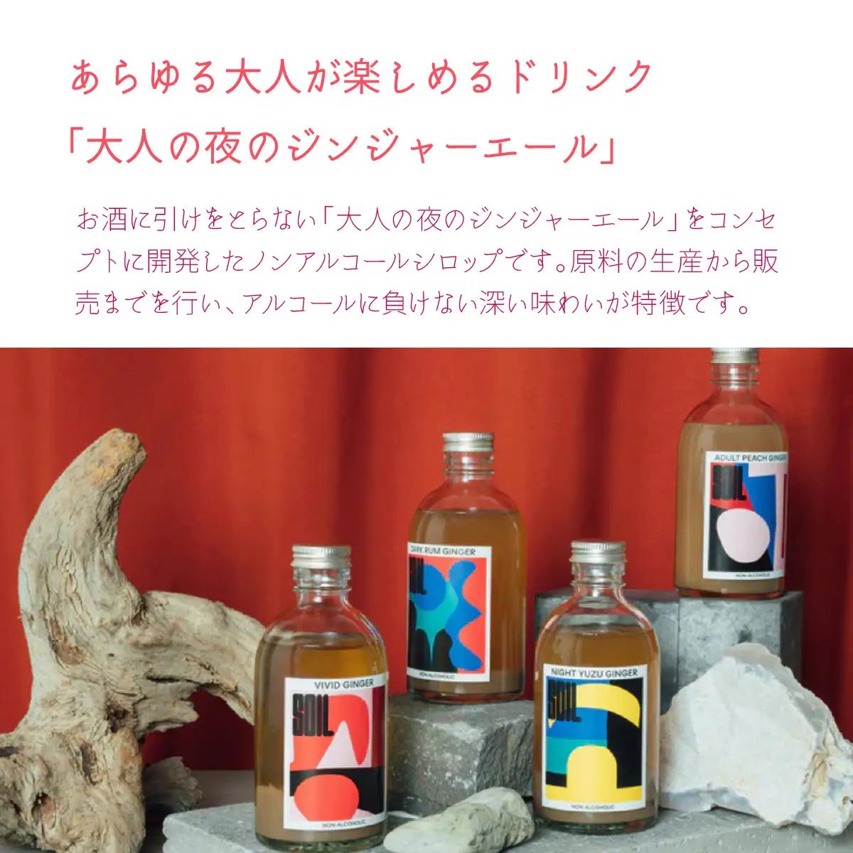南アルプス市の大人の「夜のジンジャーシロップ」　1本（アダルトピーチジンジャー） ALPDR003-d