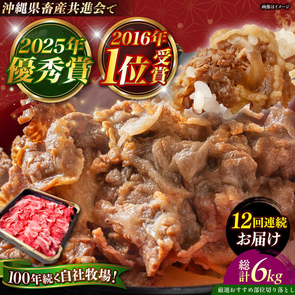 【ふるさと納税】【全12回定期便】【厳選！おすすめ部位】沖縄和牛 佐渡山牛 切り落とし 500g 牛肉 焼肉 焼き肉 和牛 赤身 沖縄市 / 肉のサブロー [BCBC010]