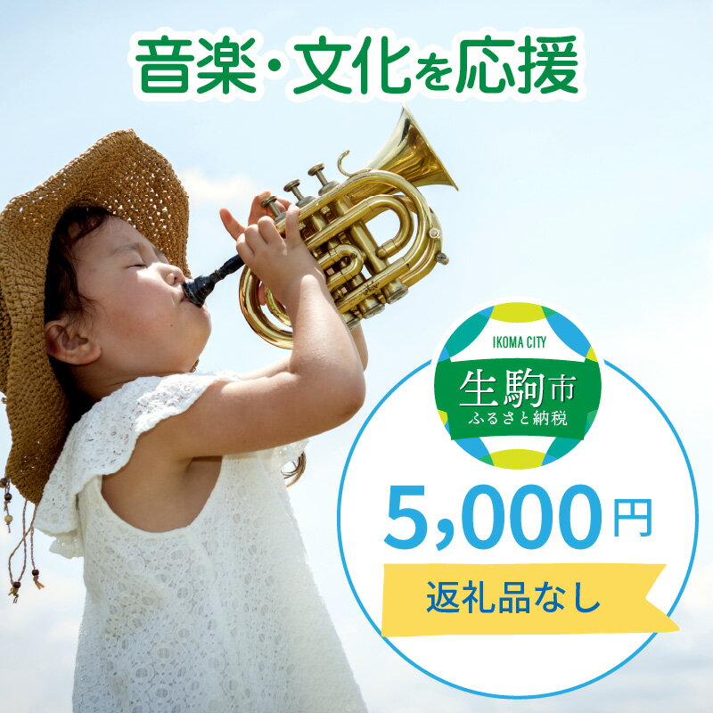 【ふるさと納税】「音楽・文化」を応援 （返礼品なし） 5000円 寄附のみ申込みの方 奈良県 生駒市