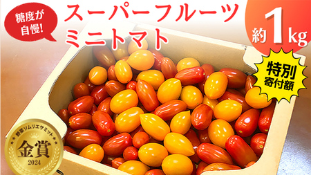スーパーフルーツミニトマト 約1kg 2026年産 スーパーフルーツ ミニトマト 約1kg 野菜 フルーツトマト フルーツ トマト とまと [AF096ci]