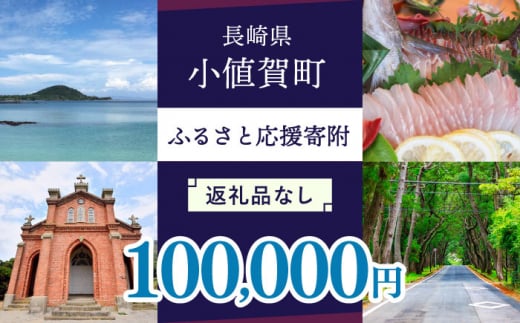 【返礼品なし】長崎県小値賀町 ふるさと応援寄附金（100,000円分） [DYZ006]