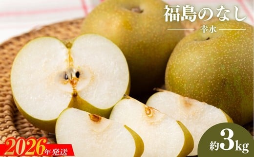 No.1713梨　なし　幸水　約3kg　【2026年発送　先行予約】