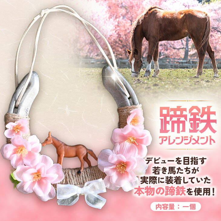 【ふるさと納税】北海道浦河町産『蹄鉄アレンジメント』[50-1576] 北海道 浦河町 ふるさと納税 浦河町産 蹄鉄 アレンジメント 競走馬 馬 縁起物 送料無料