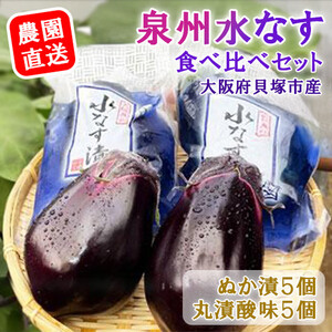 ＜先行予約＞水なす丸漬酸味２個＋生水なす２個