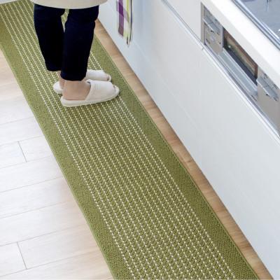 ふるさと納税 海南市 優踏生 防汚で洗いやすいキッチンマット 約60×300cm グリーン 滑り止め付き 床暖房対応 |  | 01
