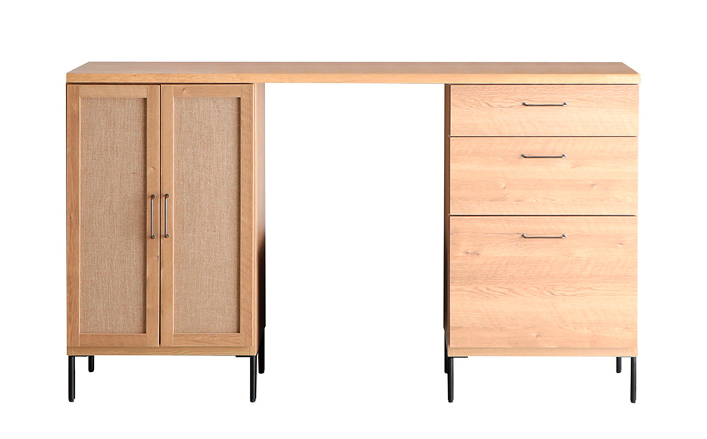 【東馬家具】TMフォカス 麻扉+60チェスト+180天板+脚2セット【収納棚 シャビー調 木目 おしゃれ 飾り棚 完成品 脚・取っ手のみ取付】(H060629)