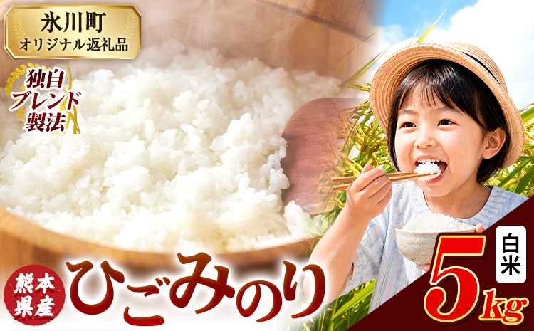 ひごみのり 白米 熊本県産 ブレンド米 5kg 熊本県産 ふるさと納税  精米 米 こめ ふるさとのうぜい コメ お米 おこめ《7-14日以内に出荷予定(土日祝除く)》---hkw_lcl_119_5