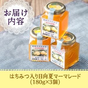 isa388 《数量限定》手作りはちみつ入り日向夏マーマレード(計3個・各180g) 日向夏 加工食品 果物 フルーツ 詰め合わせ 果肉 柑橘 無添加 低糖 ハンドメイド ジャム ギフト【薩摩美食倶楽